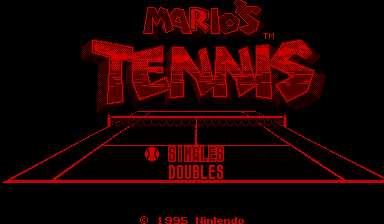 Mario's Tennis screenshot 3 for Virtual Boy